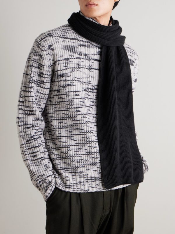 Ribbed Cashmere Scarf - OU
