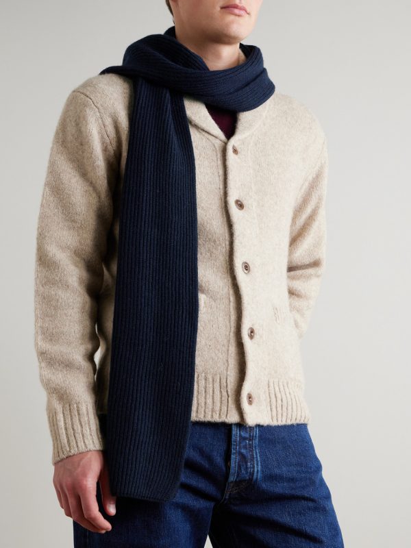 Ribbed Cashmere Scarf - OU