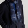 Fringed Checked Cashmere Scarf - OU