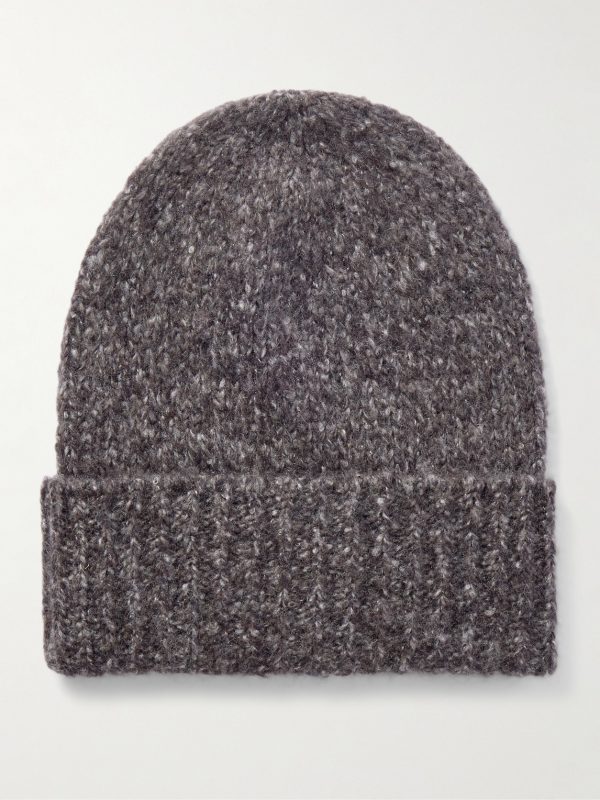 Brushed Cashmere and Silk-Blend Beanie