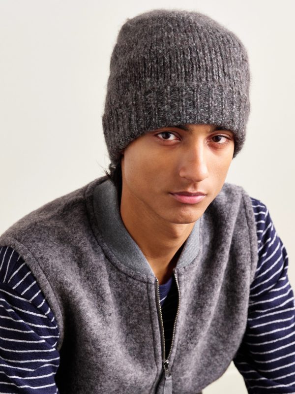 Brushed Cashmere and Silk-Blend Beanie - OU