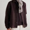 Fringed Checked Cashmere Scarf - OU Fringed Checked Cashmere Scarf - OU