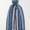 Fringed Jacquard-Knit Wool Scarf