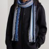 Fringed Jacquard-Knit Wool Scarf - OU