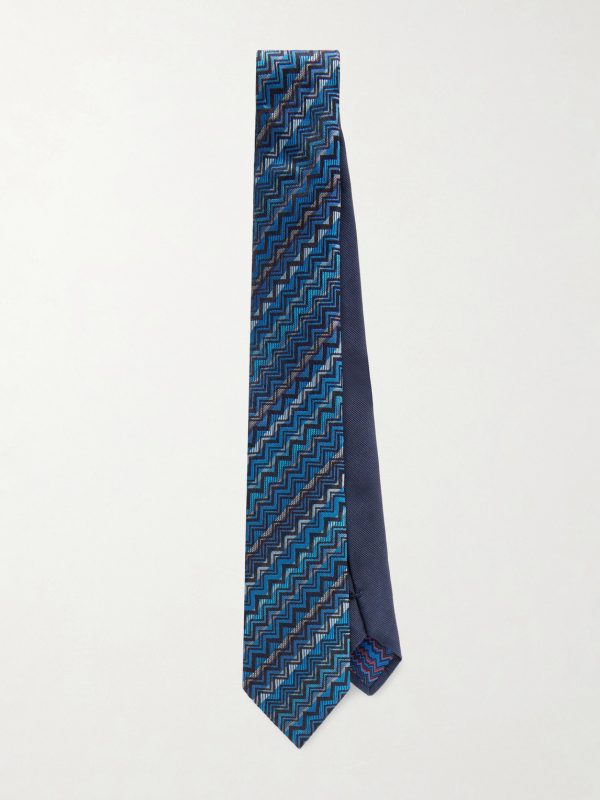 7cm Striped Silk-Jacquard Tie 7cm Striped Silk-Jacquard Tie