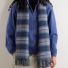 Reversible Logo-Jacquard Striped Checked Wool Scarf - OU