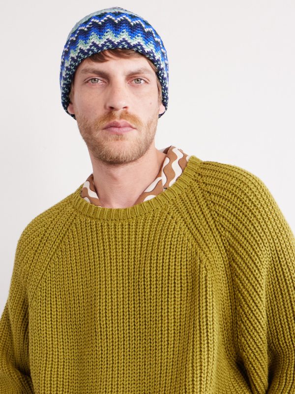 Jacquard-Knit Wool Beanie - FR