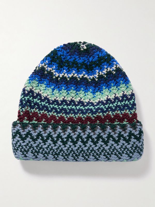 Jacquard-Knit Wool Beanie