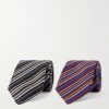 7cm Striped Silk-Jacquard Tie