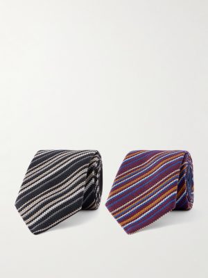 7cm Striped Silk-Jacquard Tie 7cm Striped Silk-Jacquard Tie