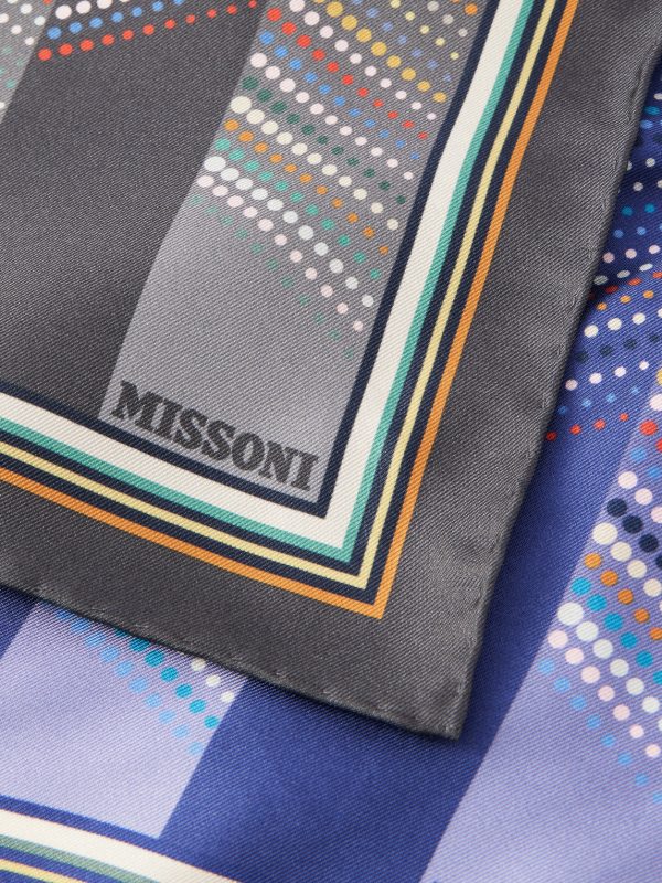 Set of Two Printed Silk-Voile Pocket Squares - CU Set of Two Printed Silk-Voile Pocket Squares - CU