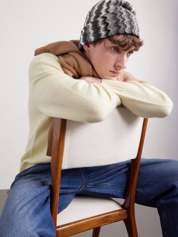 Striped Wool Beanie - E1 Striped Wool Beanie - E1