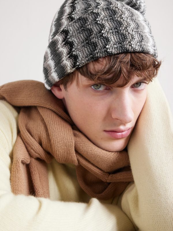 Striped Wool Beanie - OU Striped Wool Beanie - OU