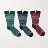 Three-Pack Crochet-Knit Cotton-Blend Socks