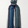 Fringed Jacquard-Knit Wool Scarf Fringed Jacquard-Knit Wool Scarf