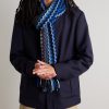 Fringed Jacquard-Knit Wool Scarf - OU Fringed Jacquard-Knit Wool Scarf - OU
