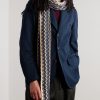 Fringed Jacquard-Knit Wool Scarf - OU Fringed Jacquard-Knit Wool Scarf - OU