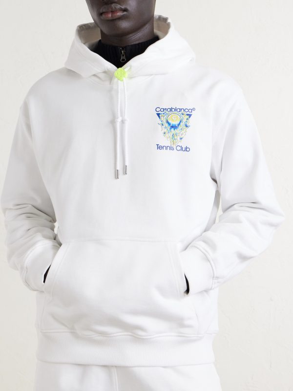 Tennis Club Icon Logo-Print Organic Cotton-Jersey Hoodie - FR Tennis Club Icon Logo-Print Organic Cotton-Jersey Hoodie - FR