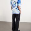 Flaming Tennis Ball Camp-Collar Printed Silk-Twill Shirt - BK
