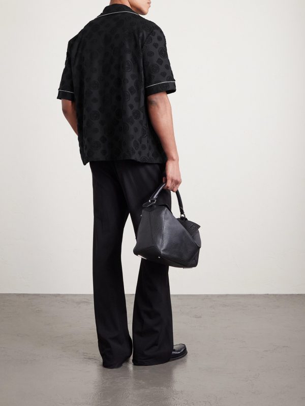 Logo-Appliquéd Cotton-Blend Poplin Shirt - BK