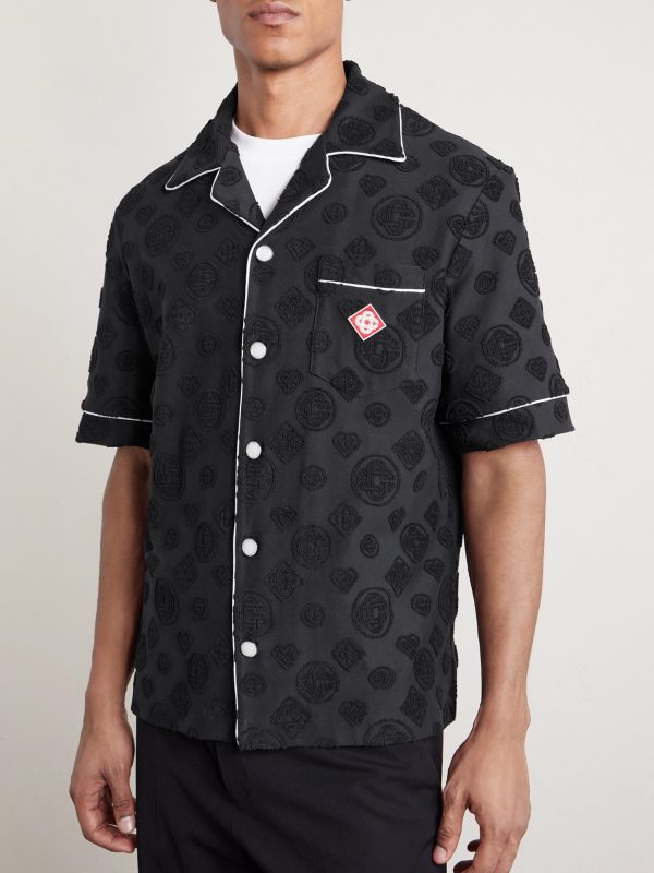 Logo-Appliquéd Cotton-Blend Poplin Shirt - FR