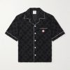 Logo-Appliquéd Cotton-Blend Poplin Shirt