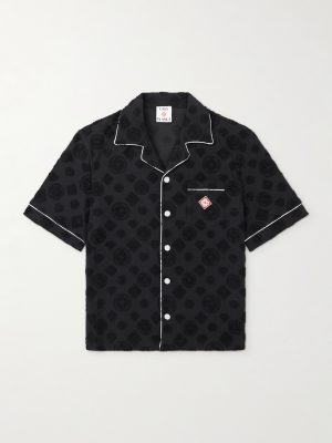 Logo-Appliquéd Cotton-Blend Poplin Shirt Logo-Appliquéd Cotton-Blend Poplin Shirt