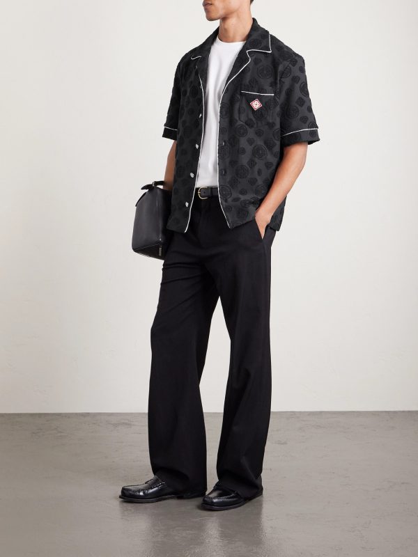 Logo-Appliquéd Cotton-Blend Poplin Shirt - OU