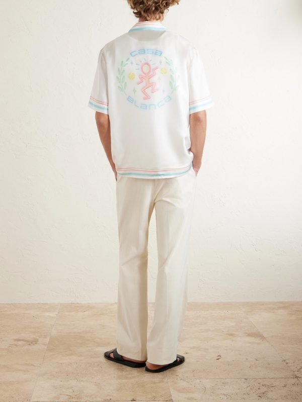 Dance Joy Camp-Collar Printed Silk-Twill Shirt - BK Dance Joy Camp-Collar Printed Silk-Twill Shirt - BK