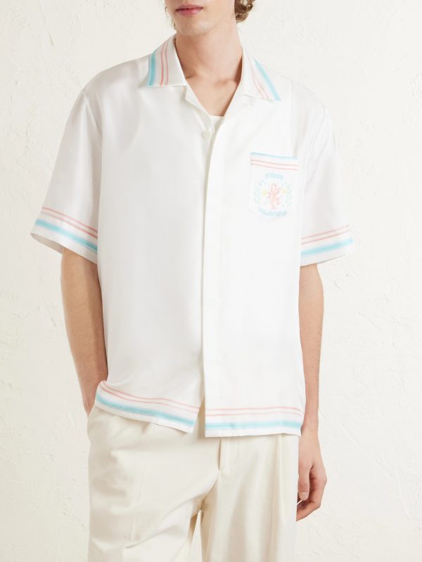 Dance Joy Camp-Collar Printed Silk-Twill Shirt - FR Dance Joy Camp-Collar Printed Silk-Twill Shirt - FR
