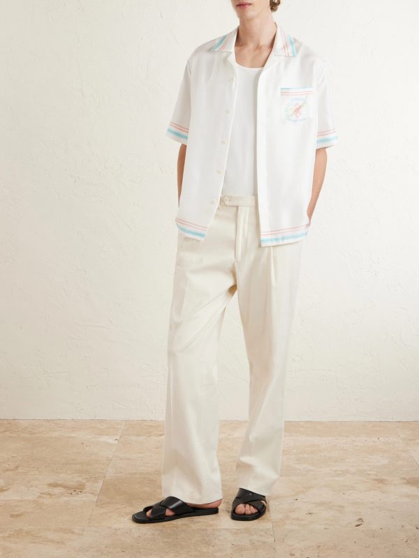 Dance Joy Camp-Collar Printed Silk-Twill Shirt - OU Dance Joy Camp-Collar Printed Silk-Twill Shirt - OU