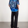 Camp-Collar Printed Silk Shirt - BK Camp-Collar Printed Silk Shirt - BK