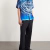 Camp-Collar Printed Silk Shirt - OU Camp-Collar Printed Silk Shirt - OU