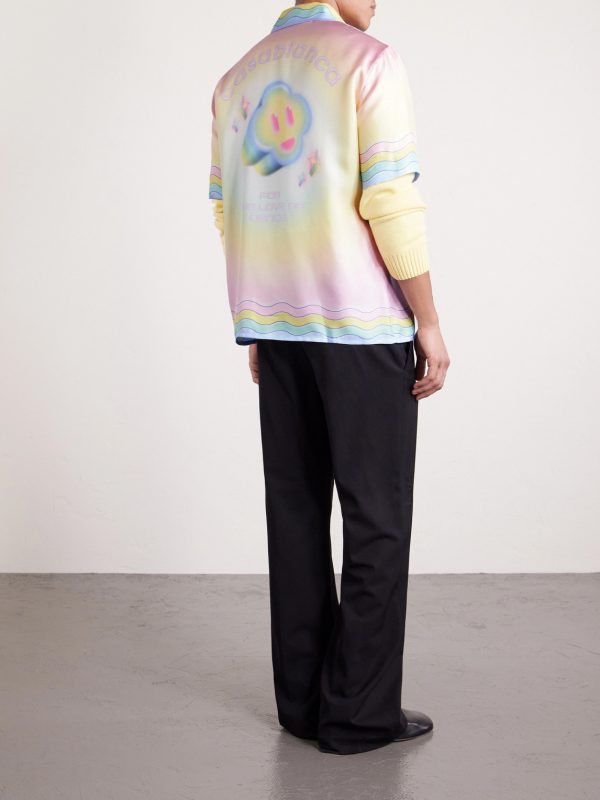 For The Love Of Dance Camp-Collar Printed Silk-Twill Shirt - BK For The Love Of Dance Camp-Collar Printed Silk-Twill Shirt - BK