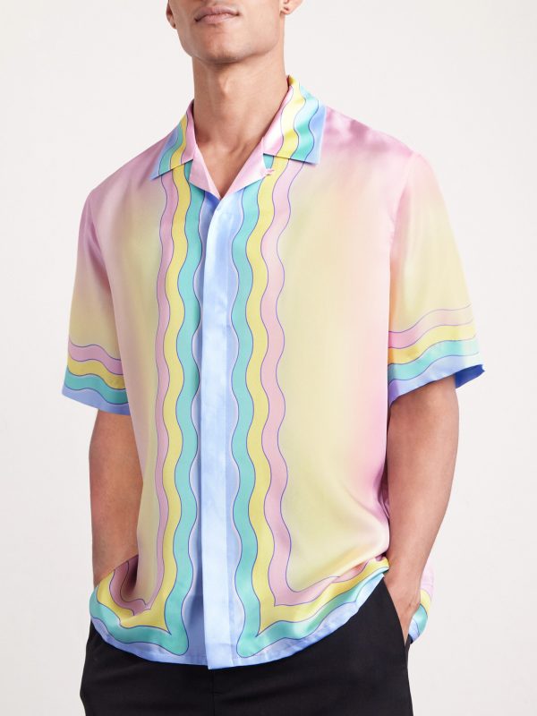 For The Love Of Dance Camp-Collar Printed Silk-Twill Shirt - FR For The Love Of Dance Camp-Collar Printed Silk-Twill Shirt - FR