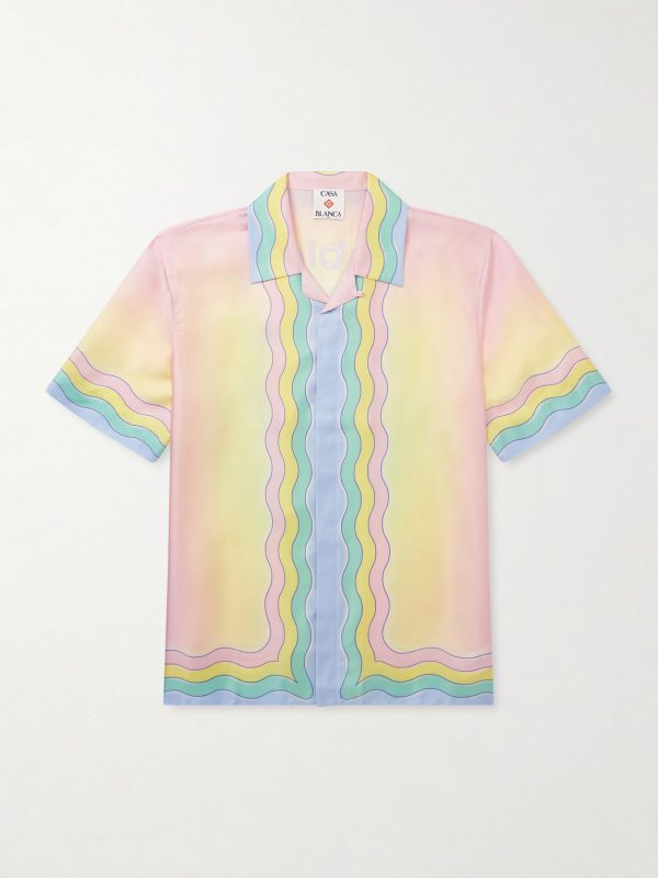 For The Love Of Dance Camp-Collar Printed Silk-Twill Shirt For The Love Of Dance Camp-Collar Printed Silk-Twill Shirt