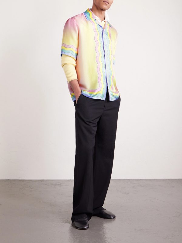 For The Love Of Dance Camp-Collar Printed Silk-Twill Shirt - OU For The Love Of Dance Camp-Collar Printed Silk-Twill Shirt - OU
