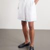 Dance Joy Straight-Leg Striped Silk-Twill Shorts - FR Dance Joy Straight-Leg Striped Silk-Twill Shorts - FR