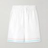 Dance Joy Straight-Leg Striped Silk-Twill Shorts Dance Joy Straight-Leg Striped Silk-Twill Shorts