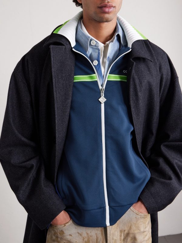 Logo-Embroidered Piqué Track Jacket - CU