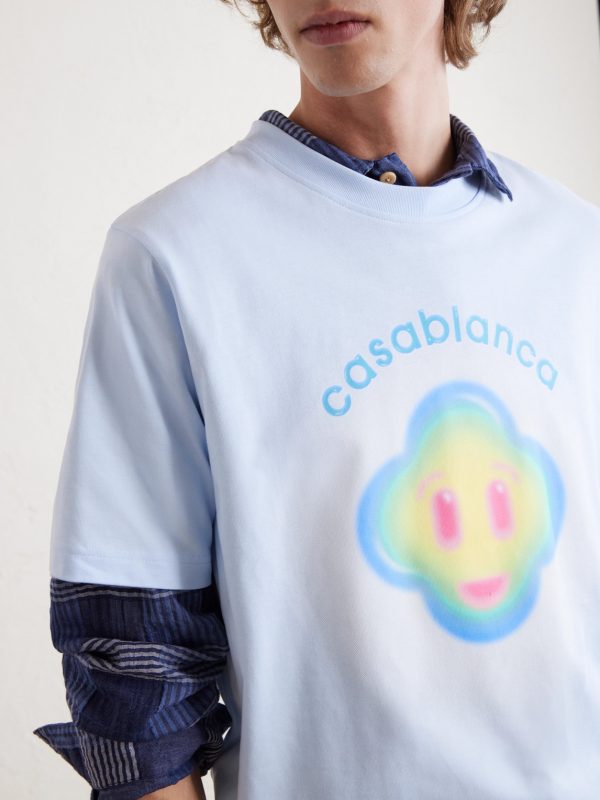 Airbrush Smiley Logo-Print Organic Cotton-Jersey T-Shirt - CU Airbrush Smiley Logo-Print Organic Cotton-Jersey T-Shirt - CU