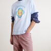 Airbrush Smiley Logo-Print Organic Cotton-Jersey T-Shirt - FR Airbrush Smiley Logo-Print Organic Cotton-Jersey T-Shirt - FR