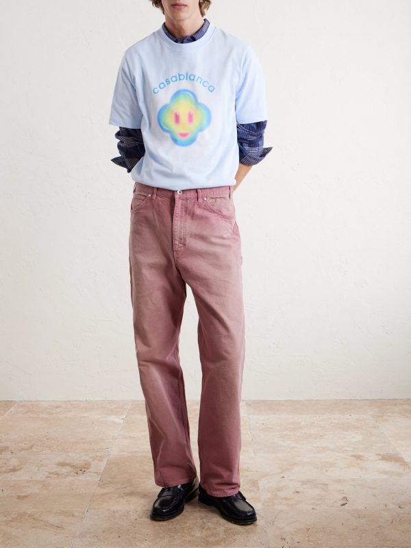 Airbrush Smiley Logo-Print Organic Cotton-Jersey T-Shirt - OU Airbrush Smiley Logo-Print Organic Cotton-Jersey T-Shirt - OU