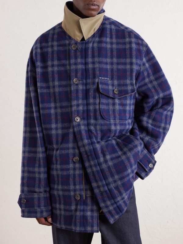 Oversized Padded Cotton-Gabardine Jacket - E2 Oversized Padded Cotton-Gabardine Jacket - E2