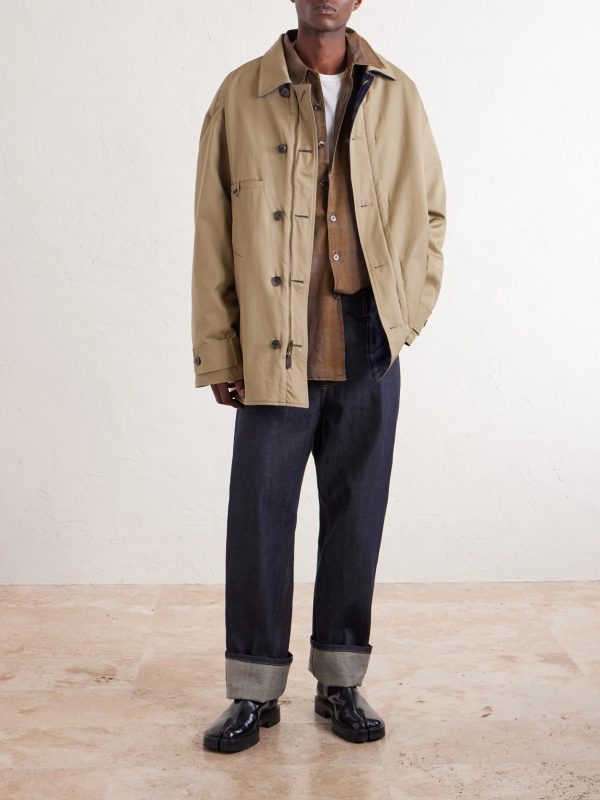 Oversized Padded Cotton-Gabardine Jacket - OU Oversized Padded Cotton-Gabardine Jacket - OU