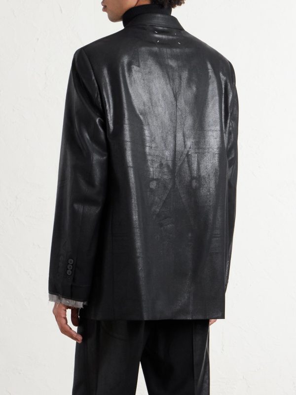 Double-breasted Virgin Wool Blazer - BK