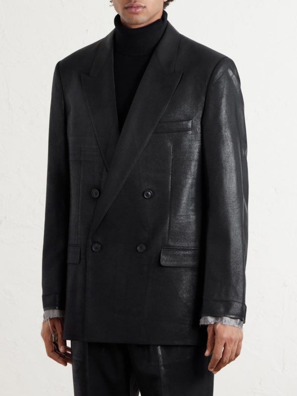 Double-breasted Virgin Wool Blazer - FR