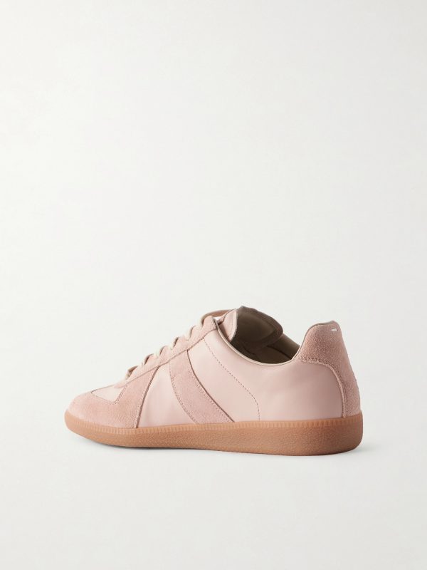 Replica Leather and Suede Sneakers - BK Replica Leather and Suede Sneakers - BK