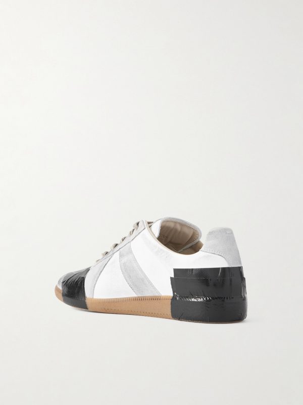 Replica Leather and Suede Sneakers - BK Replica Leather and Suede Sneakers - BK