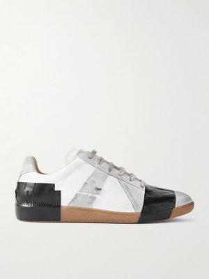 Replica Leather and Suede Sneakers Replica Leather and Suede Sneakers